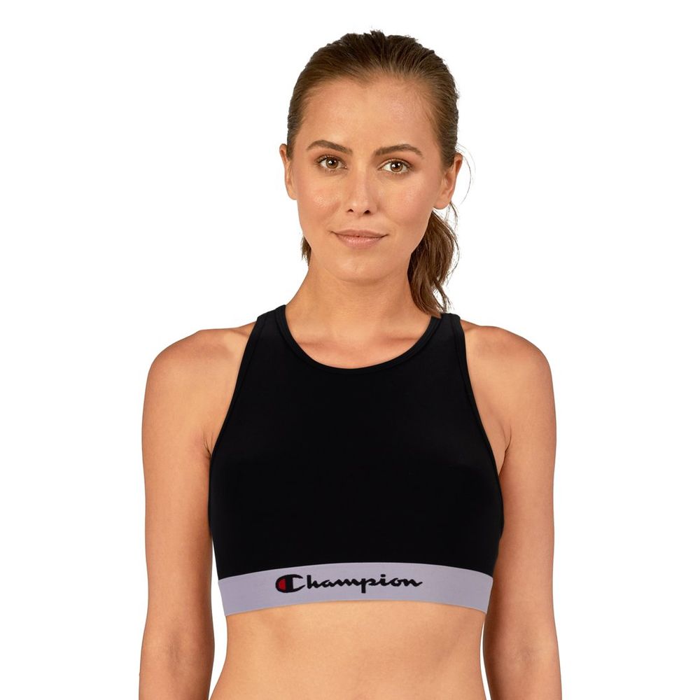 Champion Black Polyester Sport Bra