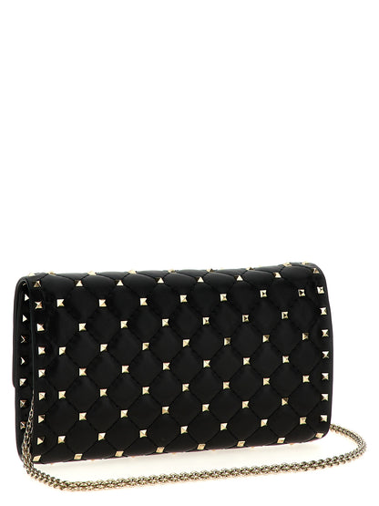 Quilted Shoulder Bag by Valentino Garavani for women in nappa lamb leather black features a effortless chic silhouette with a secure , ample , and versatile shoulder-strap for a effortless chic finish.