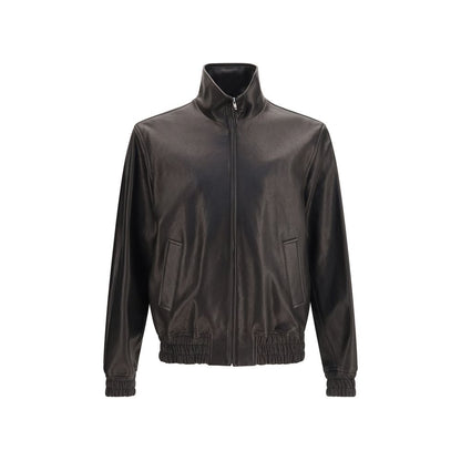 Valentino Garavani Black Lamb Ovis Aries Leather Jacket