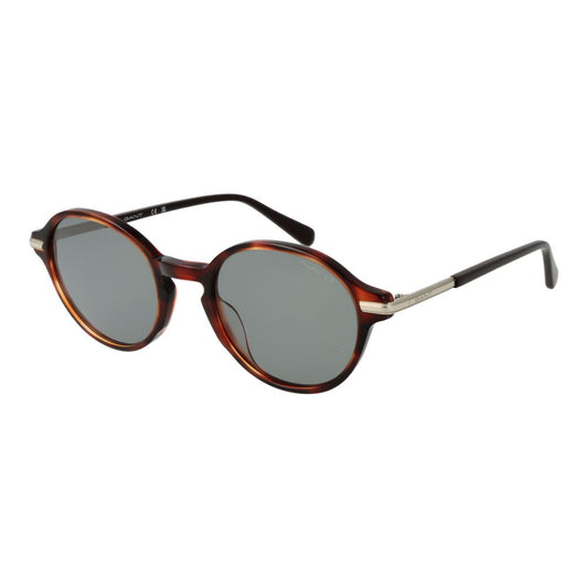 Sunglasses by Gant for men in acetate brown & green features an effortlessly chic full-rim round frame design with brown coloured frame detailing and category-2-medium-tint lens for a effortlessly chic aesthetic.