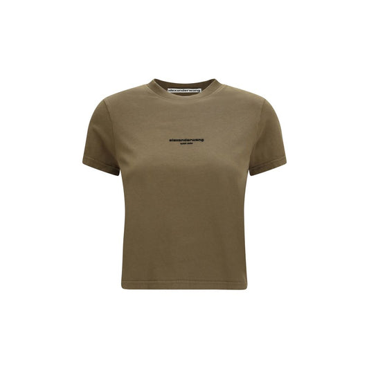 T-Shirt by Alexander Wang for women in cotton bicolour, white & print features an edgy silhouette, meticulously detailed with a sophisticated short-sleeve and round neckline for a truly edgy finish.