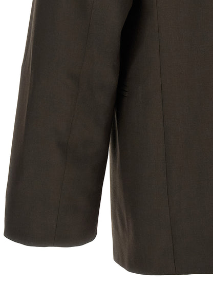 Lemaire Brown Polyester Blazer