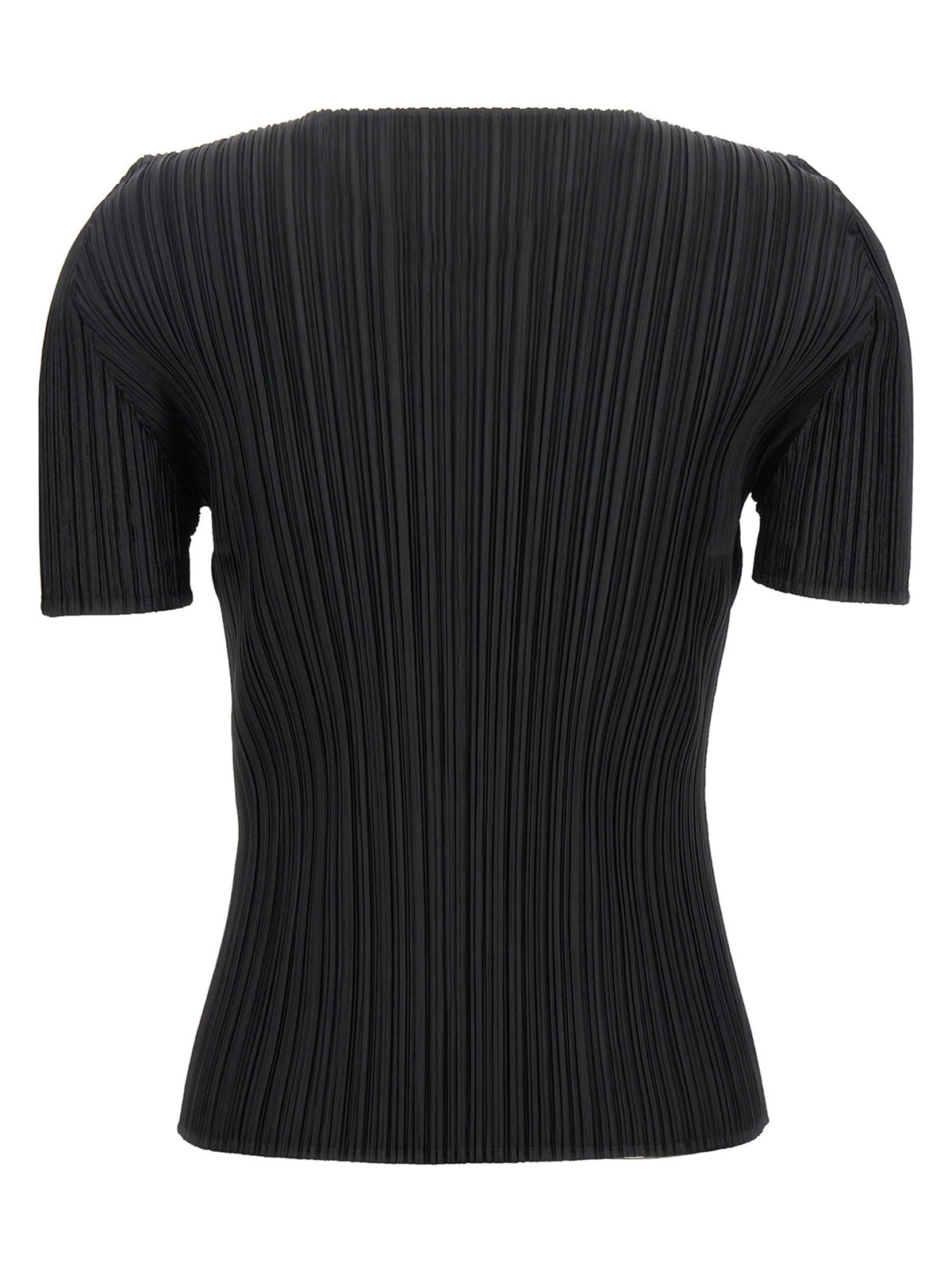 PLEATS PLEASE ISSEY MIYAKE Black Polyester T-Shirt