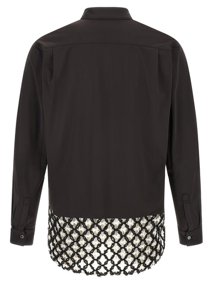 Comme Des Garçons Bicolor Polyester Blouse
