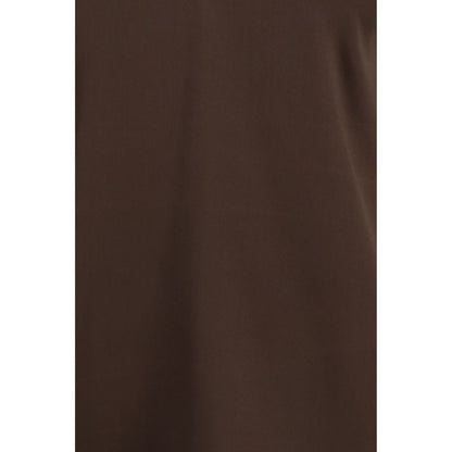 T-Shirt by Brunello Cucinelli for women in silk satin brown features a plush silhouette, showcasing a sophisticated v-neck neckline and for a truly plush finish.