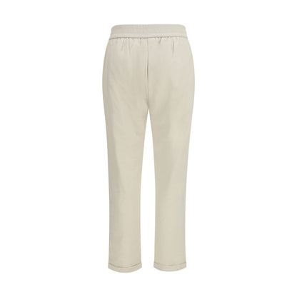 Brunello Cucinelli Beige Cotton Joggers (Workout Pants)