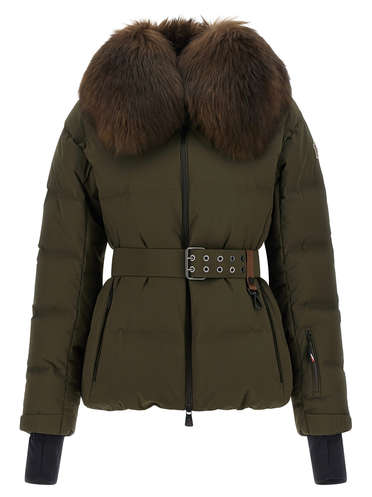 Puffer Jacket by Moncler Grenoble for women in polyester bicolour, green & olive features a city-ready silhouette, detailed with insulated and a city-ready .