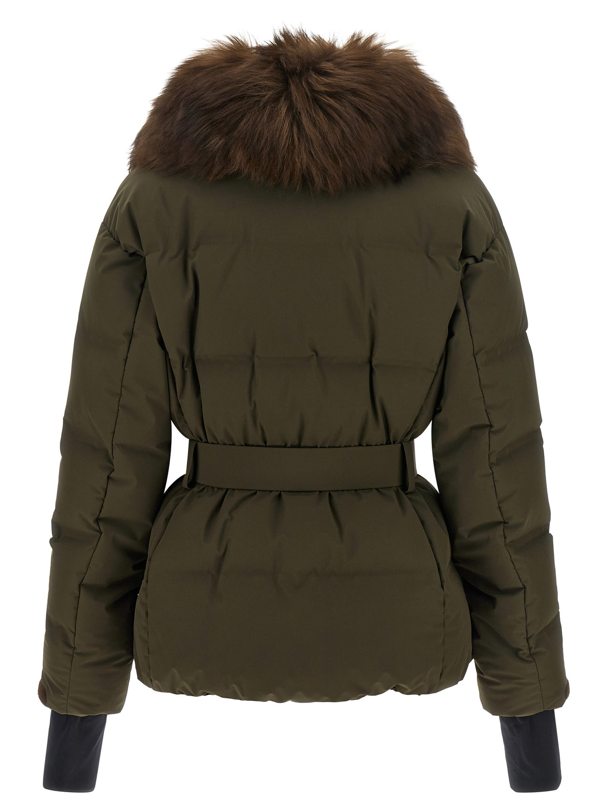 Puffer Jacket by Moncler Grenoble for women in polyester bicolour, green & olive presents a effortlessly chic silhouette, showcasing a sophisticated and premium insulated for a truly effortlessly chic finish.
