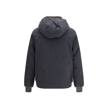 Brunello Cucinelli Gray Wool Oves Aries Shell Jacket