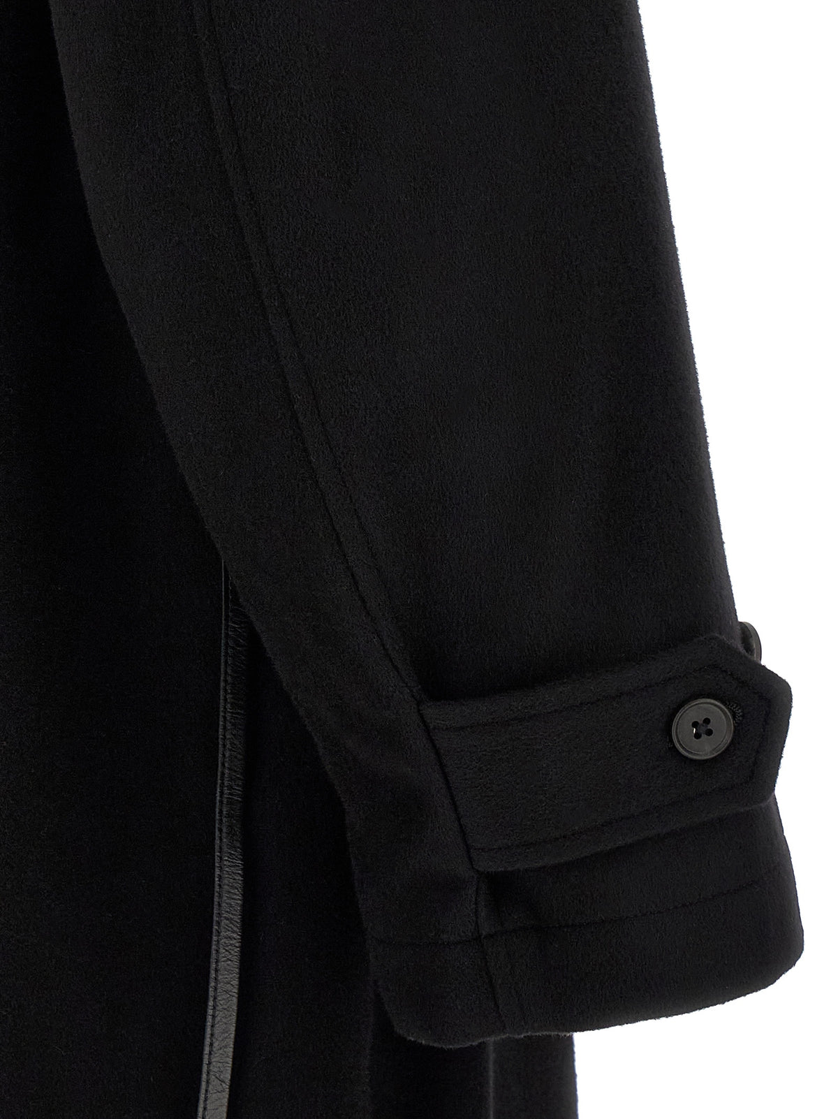 SSSTEIN Black Wool Coat