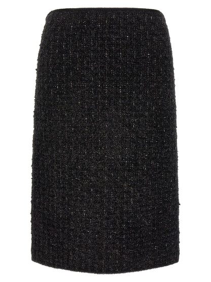 Tory Burch Black Viscose Long Skirt