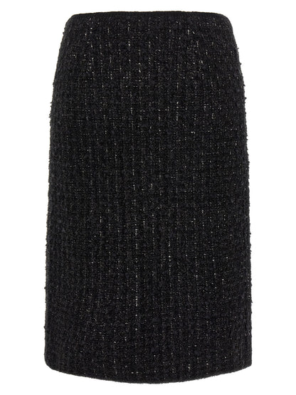 Tory Burch Black Viscose Long Skirt