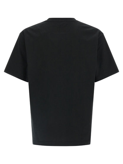 T-Shirt by Kenzo for men in cotton black & signature showcases a unassuming silhouette, artfully detailed with a refined and unassuming for a sophisticated, contemporary look.