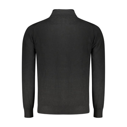 Norway 1963 Black Wool Men Cardigan