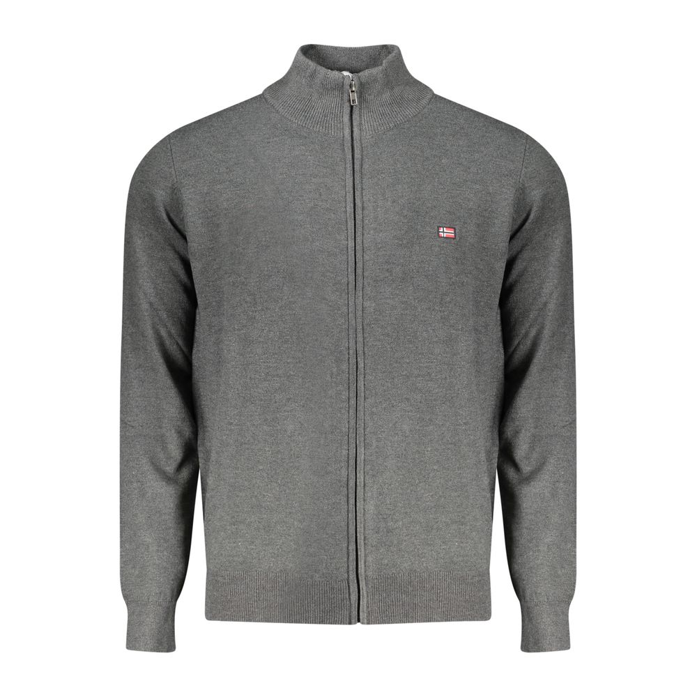 Cardigan by Norway 1963 for men in wool polyester & polyamide gray presents a textural silhouette, artfully finished with a textural and for a sophisticated, textural look.