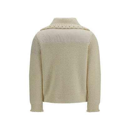 Moncler Grenoble Beige Wool Oves Aries Cardigan