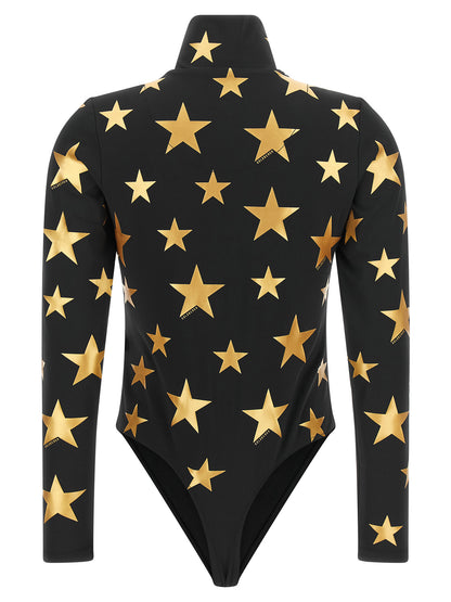 GOLDBERGH Gold Polyester Bodysuit