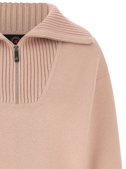 Cardigan by PERFECT MOMENT for women in cashmere & merino wool multicolor & pink showcases a luxurious silhouette, meticulously detailed with a sophisticated and for a refined finish.