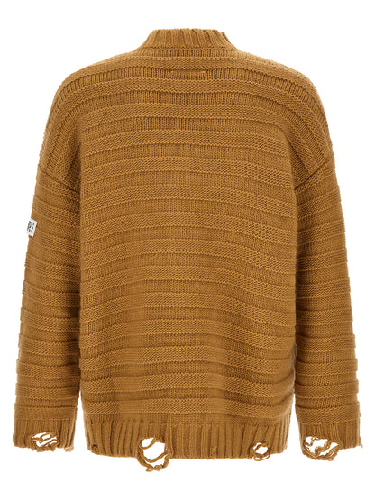 MM6 Maison Margiela Beige Virgin Wool Cardigan