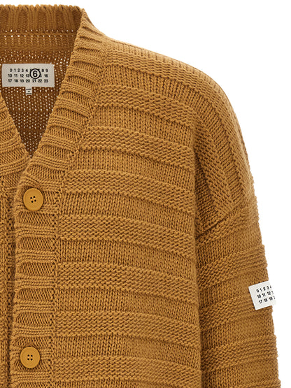 MM6 Maison Margiela Beige Virgin Wool Cardigan