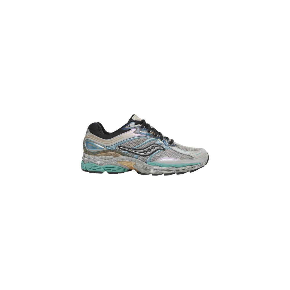 Athletic Sneakers by Saucony for men in synthetic textile & mesh gray showcases an impeccable silhouette, defined by an impeccable chunky style design that perfectly captures the essence of the Men's Chunky Synthetic Textile & Mesh Athletic Sneakers.