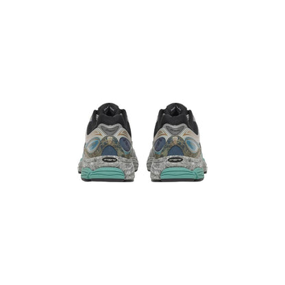 Athletic Sneakers by Saucony for men in synthetic textile & mesh gray presents a sleek silhouette, perfectly capturing the chunky style essence of Men's Chunky Synthetic Textile & Mesh Athletic Sneakers with its sleek design and premium finish.