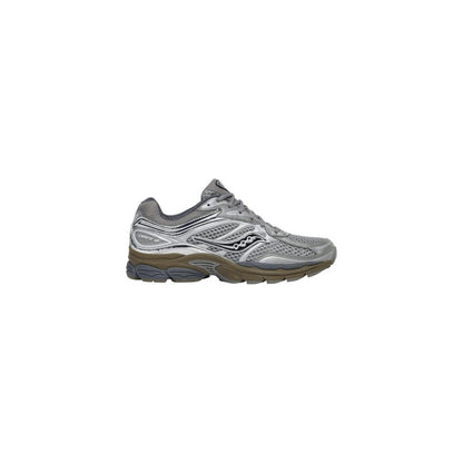 Athletic Sneakers by Saucony for men in synthetic fabric mesh silver presents a sleek silhouette, perfectly capturing the athletic style essence of Men's Athletic Synthetic Fabric Mesh Sneakers with its sleek design and premium finish.