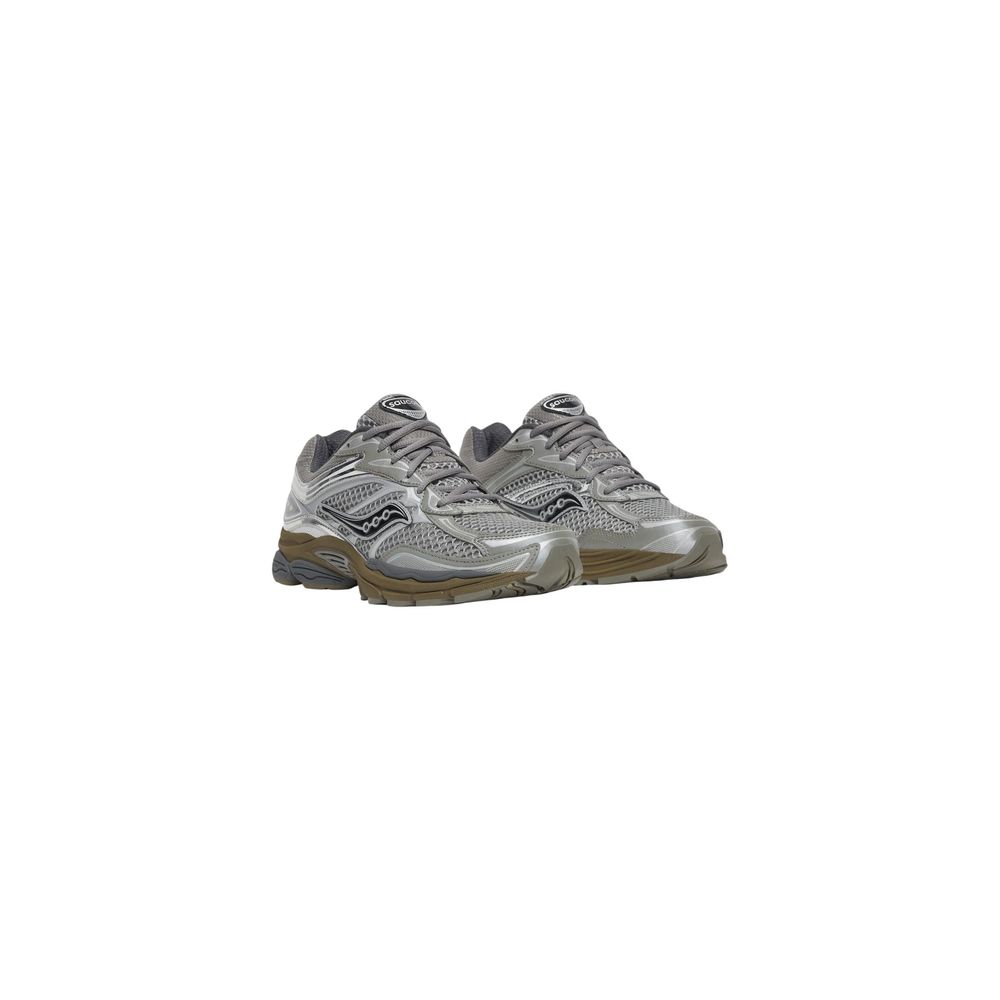 Athletic Sneakers by Saucony for men in synthetic fabric mesh silver showcases a architectural silhouette, artfully capturing the essence of the Men's Athletic Synthetic Fabric Mesh Sneakers with its signature architectural athletic style construction.