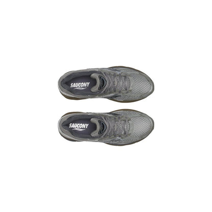 Athletic Sneakers by Saucony for men in synthetic fabric mesh silver features an effortless chic silhouette, showcasing the signature athletic style of the Men's Athletic Synthetic Fabric Mesh Sneakers collection with a truly effortless chic finish.