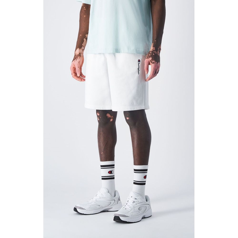 Bermuda Shorts by Champion for men in cotton polyester white features a sartorial silhouette, showcasing a sartorial and short with a sophisticated for a sartorial look.