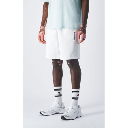 Bermuda Shorts by Champion for men in cotton polyester white features a sartorial silhouette, showcasing a sartorial and short with a sophisticated for a sartorial look.