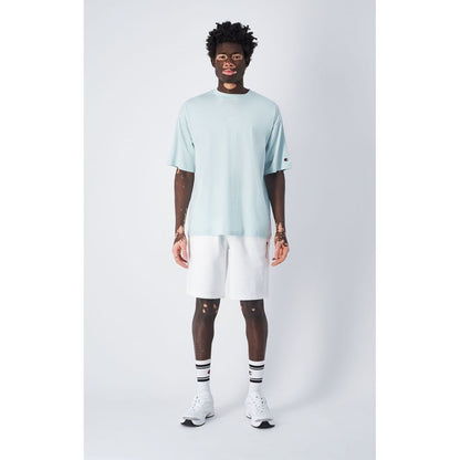 Bermuda Shorts by Champion for men in cotton polyester white features an nuanced silhouette, showcasing a nuanced with a short cut and for a sophisticated, premium finish.