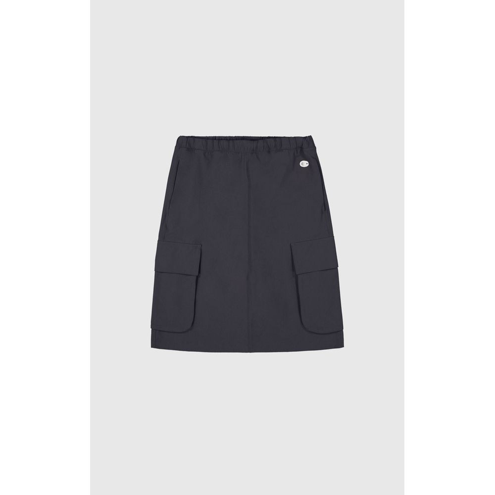 Skirt by Champion for women in stretch polyamide black showcases a sultry silhouette, elegantly defined by its midi and the sophisticated sultry design of the Women's Stretch Polyamide Midi Skirt.