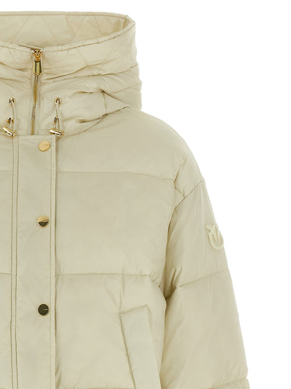 PINKO White Polyamide Full-Length Jacket