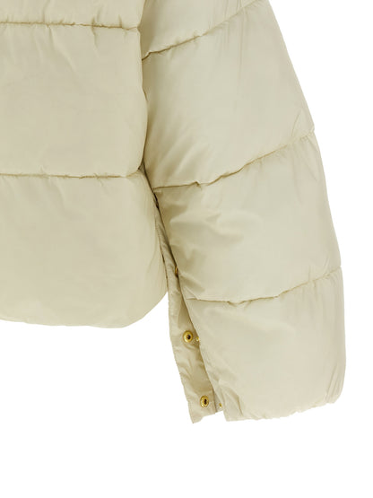 PINKO White Polyamide Full-Length Jacket