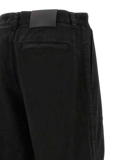 Loewe Black Cotton Cargo Pants