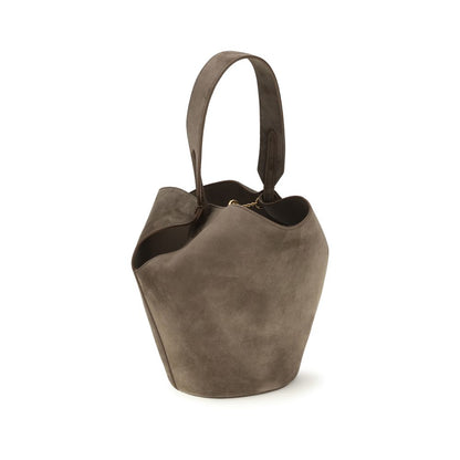 Khaite Brown Calf Leather Bos Taurus Shoulder Bag
