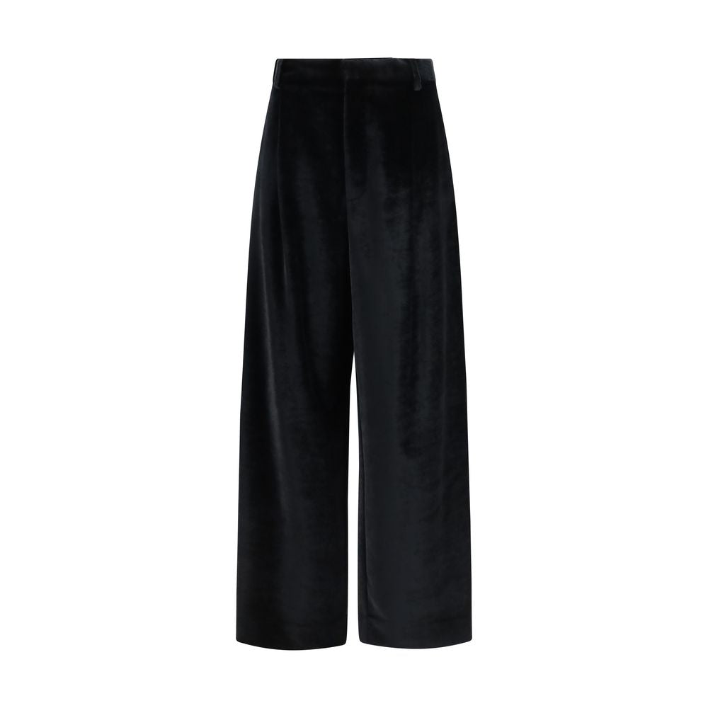 Darkpark Black Viscose Casual Pants