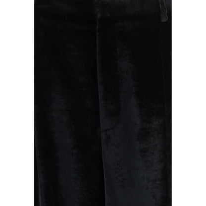 Darkpark Black Viscose Casual Pants