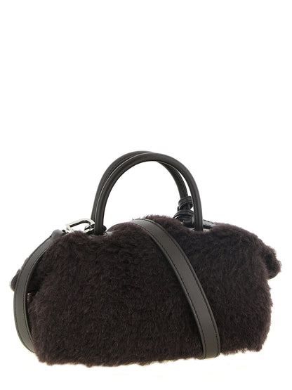 Max Mara Brown Alpaca Leather Handbag
