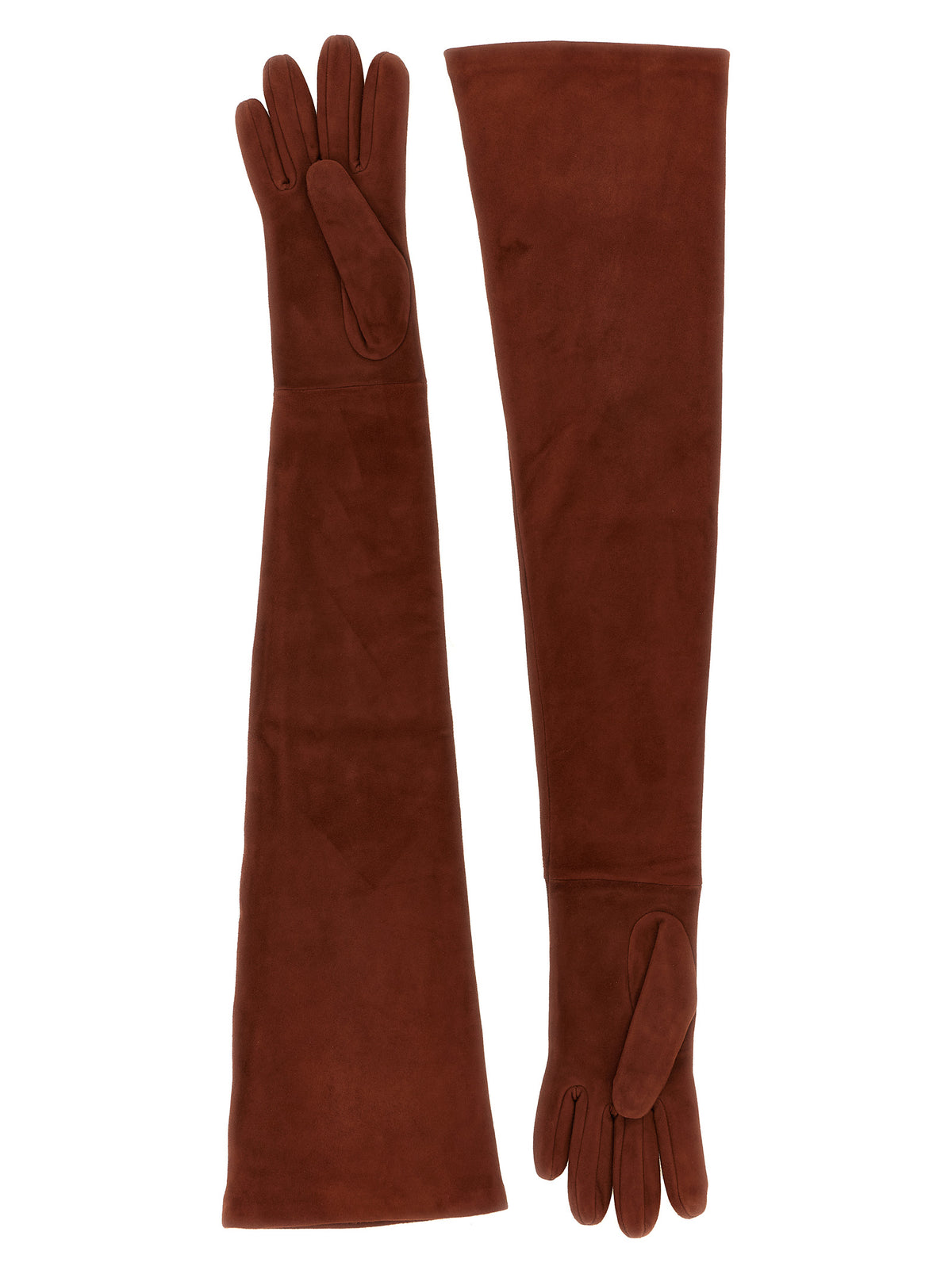 Max Mara Brown Lamb Leather Gloves