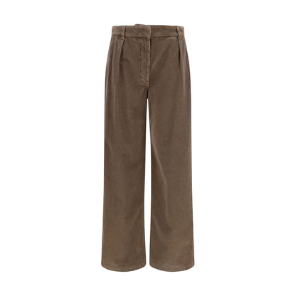 The Row Brown Cotton Casual Pants