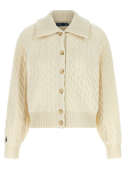 Polo Ralph Lauren White Wool Cardigan
