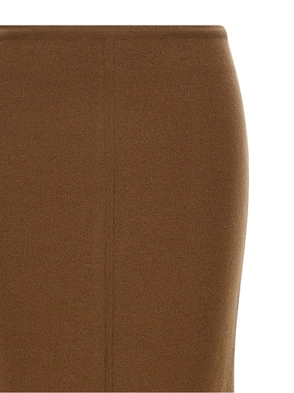 Max Mara Brown Virgin Wool Mini Skirt
