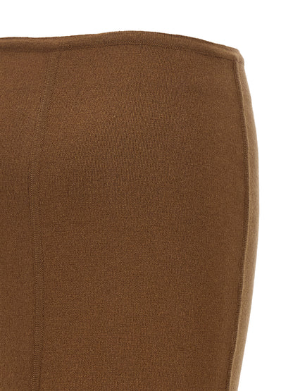 Max Mara Brown Virgin Wool Mini Skirt