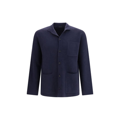 Aragona Cashmere Blue Cashmere Cardigan