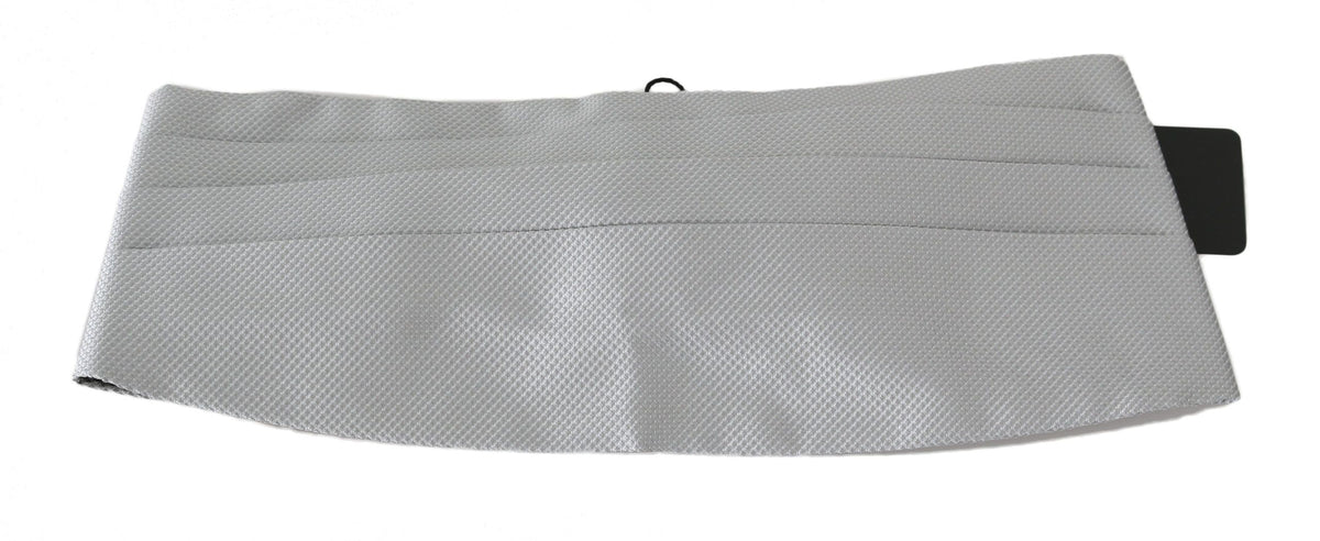 Dolce & Gabbana Silk Cummerbund - Gray Patterned