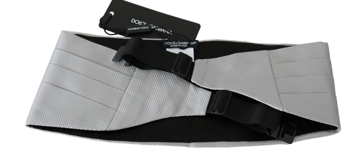 Dolce & Gabbana Silk Cummerbund - Gray Patterned