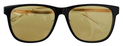 Diesel Black Frame DL0330-D 01E 57 Yellow Transparent Lenses Sunglasses