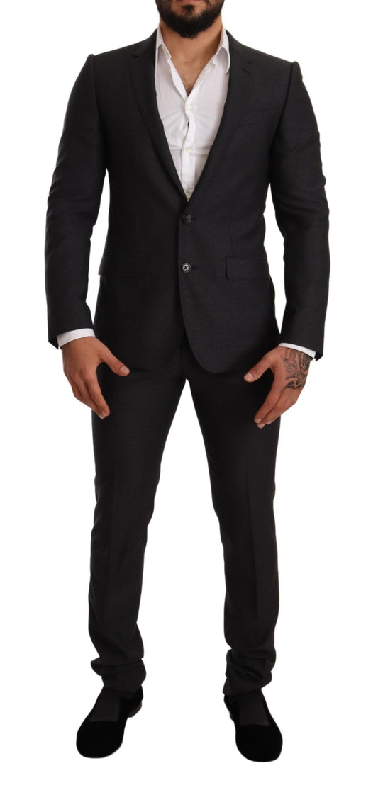 Dolce & Gabbana Men's Gray Wool MARTINI Slim Fit Set Suit